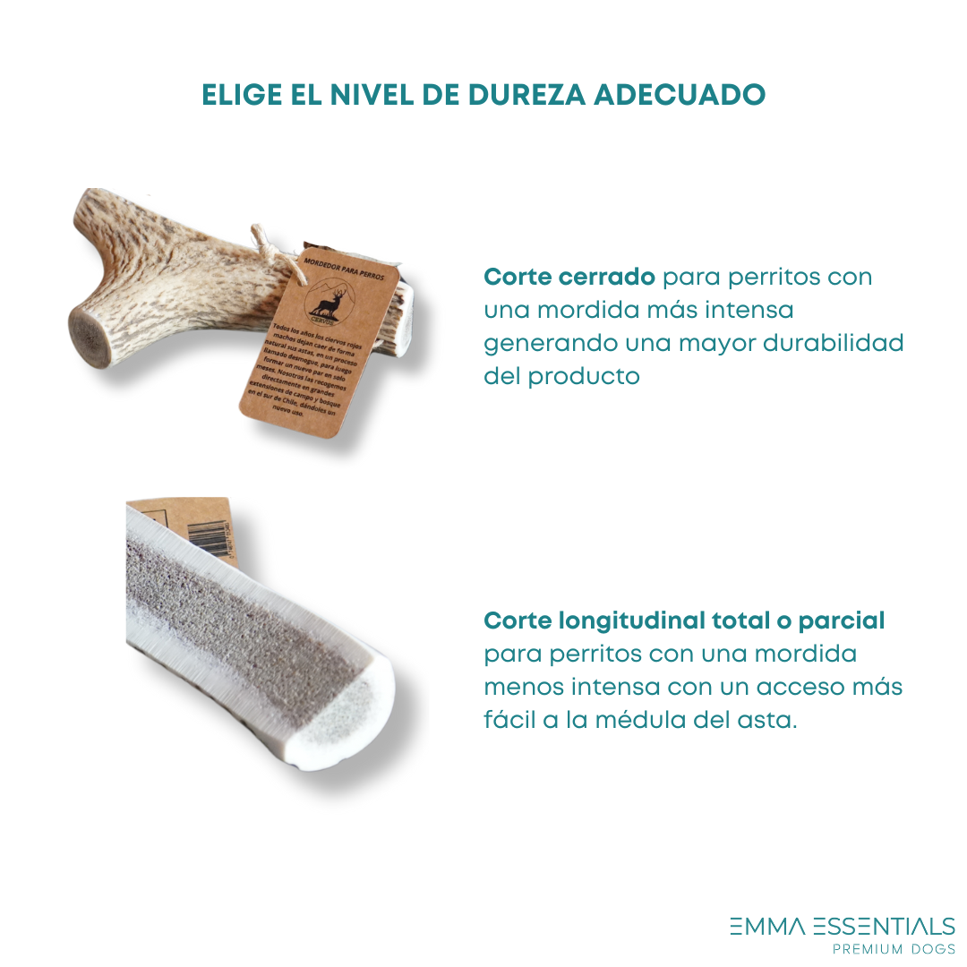 Hueso mordedor para perros de asta de ciervo
