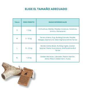Hueso mordedor para perros de asta de ciervo